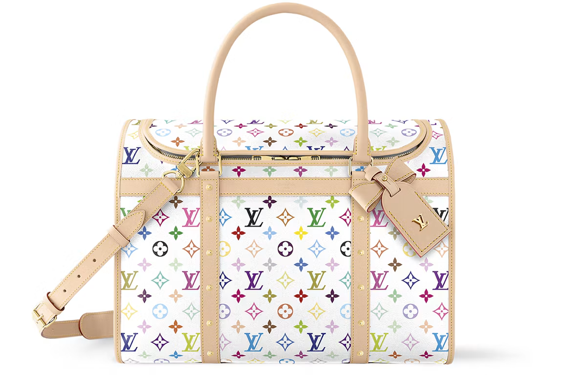 Louis Vuitton x Takashi Murakami Dog Bag White Multicolored