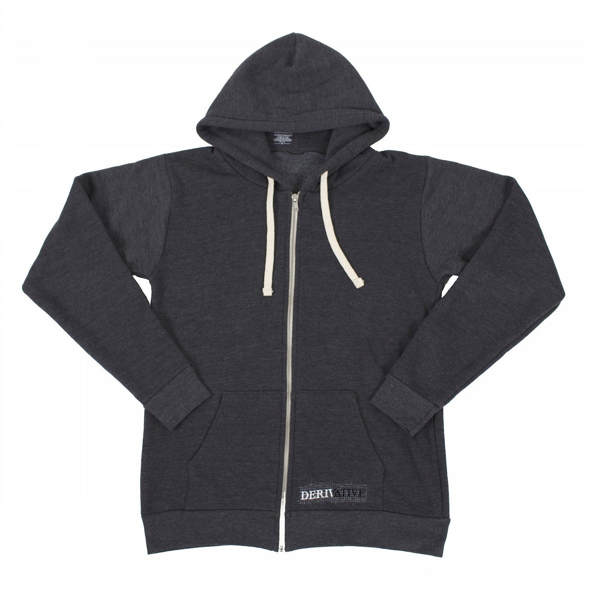 Organic Cotton & Recycled Polyester Zip Up Hoodie - Heather Grey