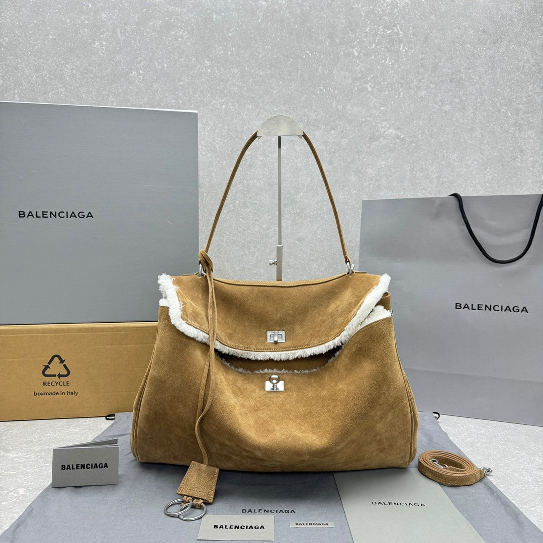Balenciaga Rodeo Driver Suede Bag Hkaki