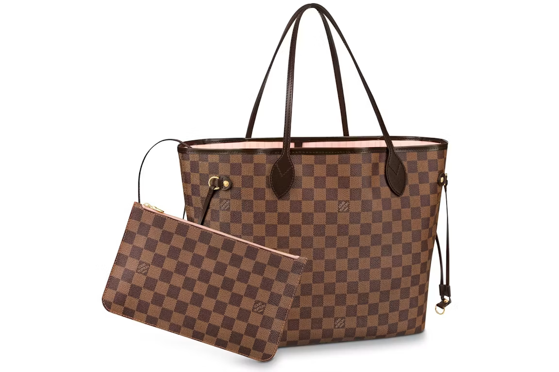 Louis Vuitton Damier Ebene MM Rose Ballerina Lining