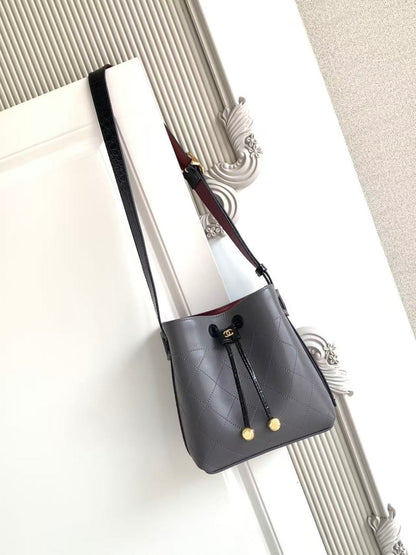 Chanel 2026 Bucket Bag Suede Leather 385786