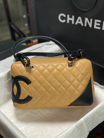 Chanel 2026 Cambon Ligne Bowler Bag 18cm Quilted Leather 348252