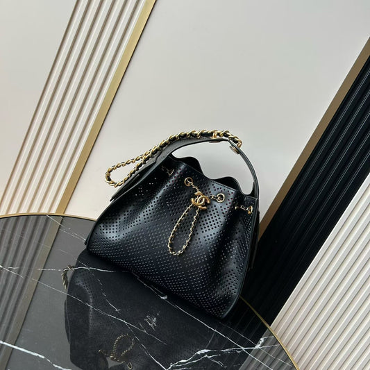 Chane 2026 Hobo Bag Perforated Calfskin 292067