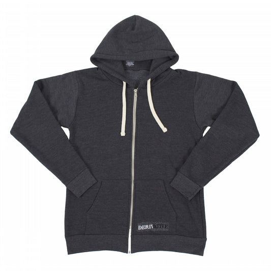Organic Cotton & Recycled Polyester Zip Up Hoodie - Heather Grey